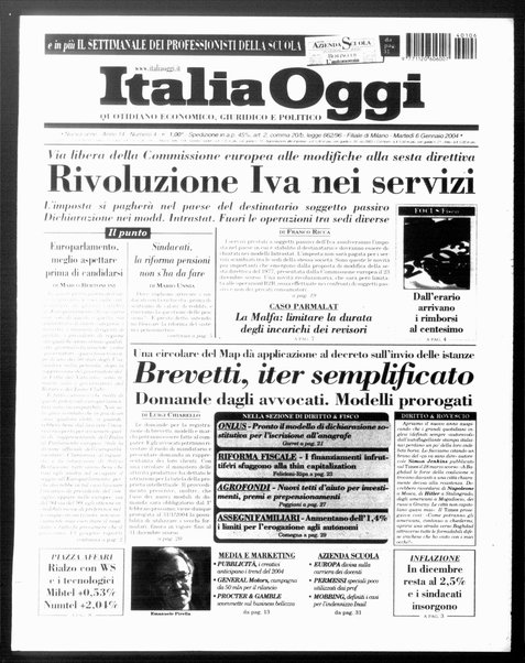 Italia oggi : quotidiano di economia finanza e politica